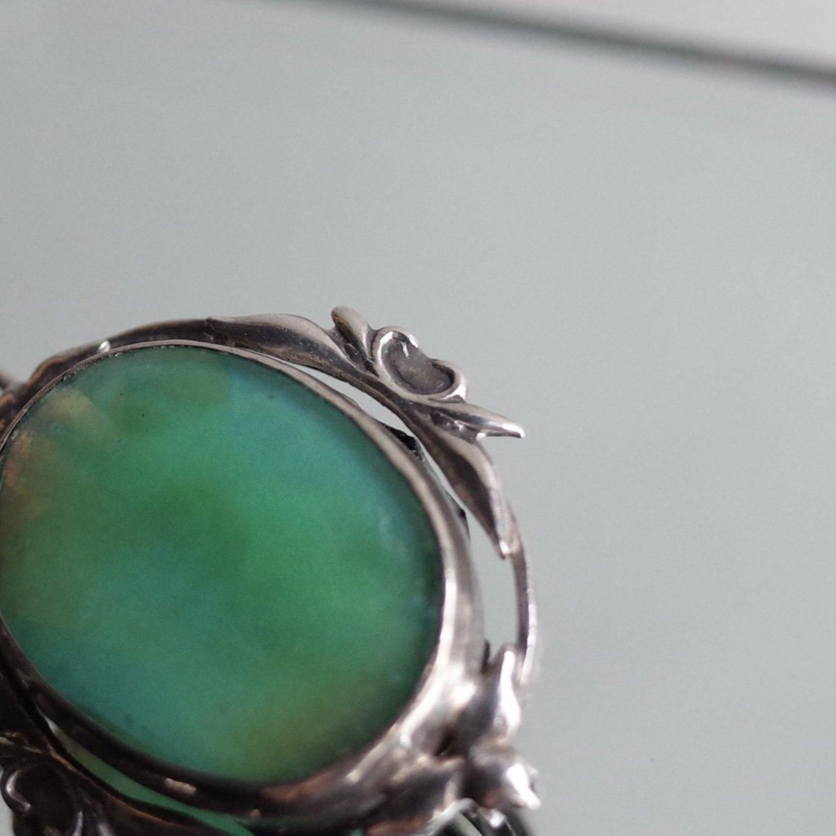 롦̡ С ȥץå ֥Art Nouveau Silver Triplet Brooch