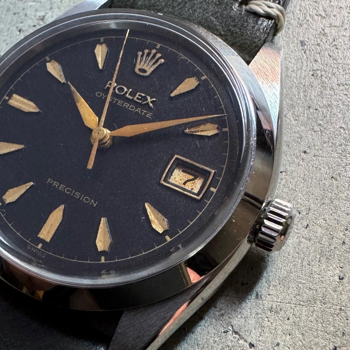 ROLEX OYSTER DATE（ロレックス オイスター デイト） 黒文字盤