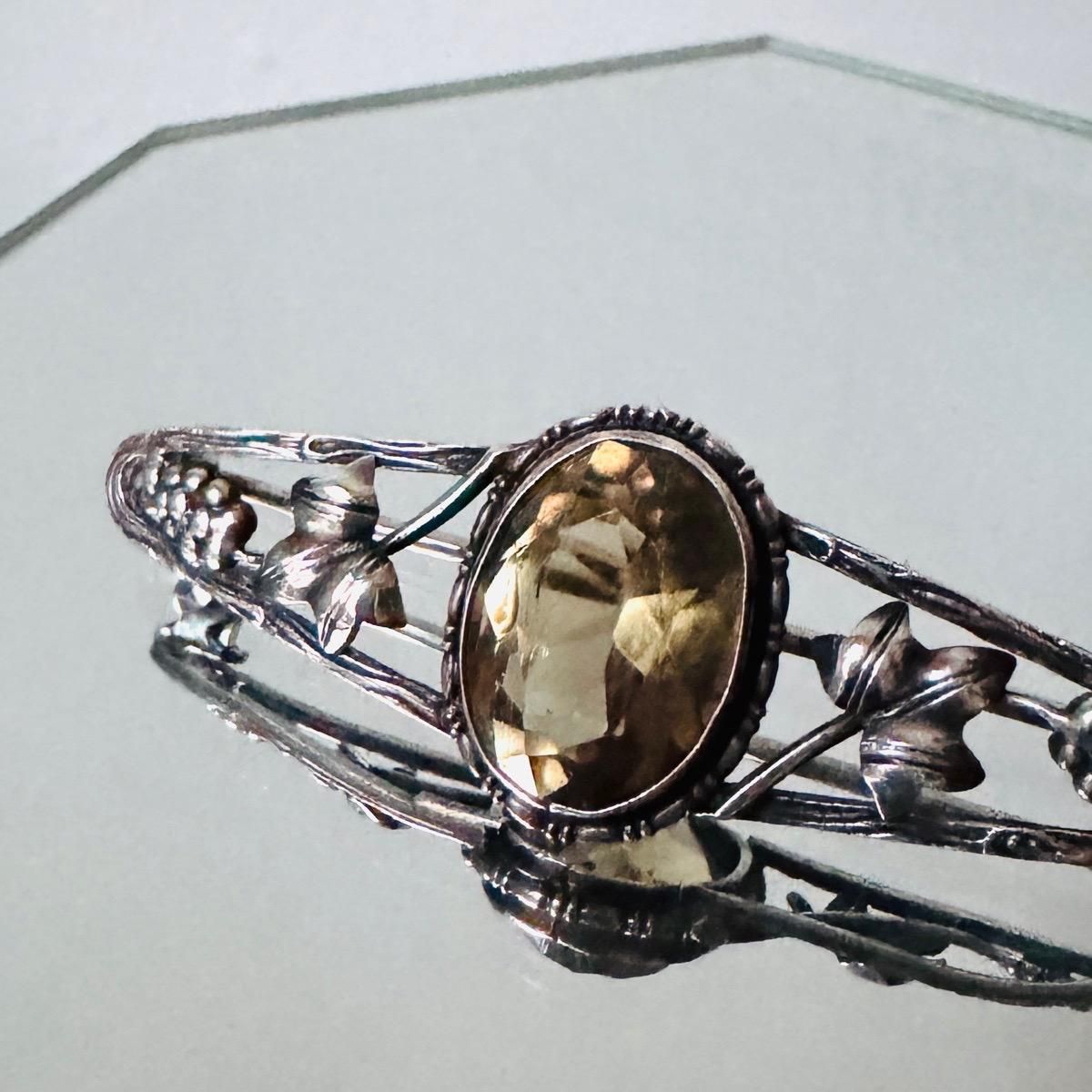 1910ǯ С ȥ ܥ˥֥Silver Citrine Brooch