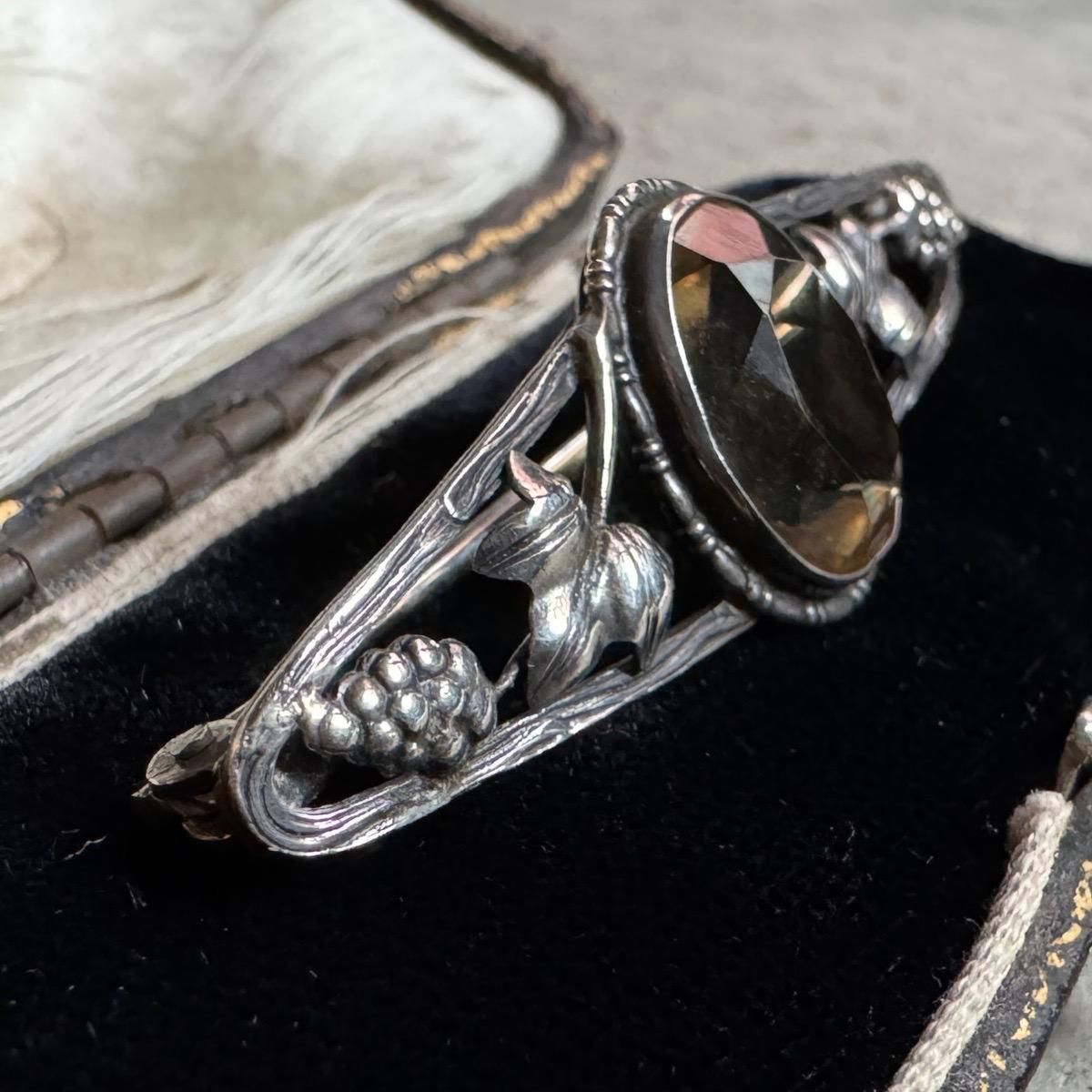 1910ǯ С ȥ ܥ˥֥Silver Citrine Brooch