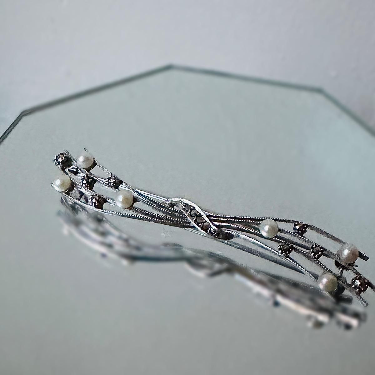 1950-60ǯ С ѡ ή֥Silver Pearl Brooch