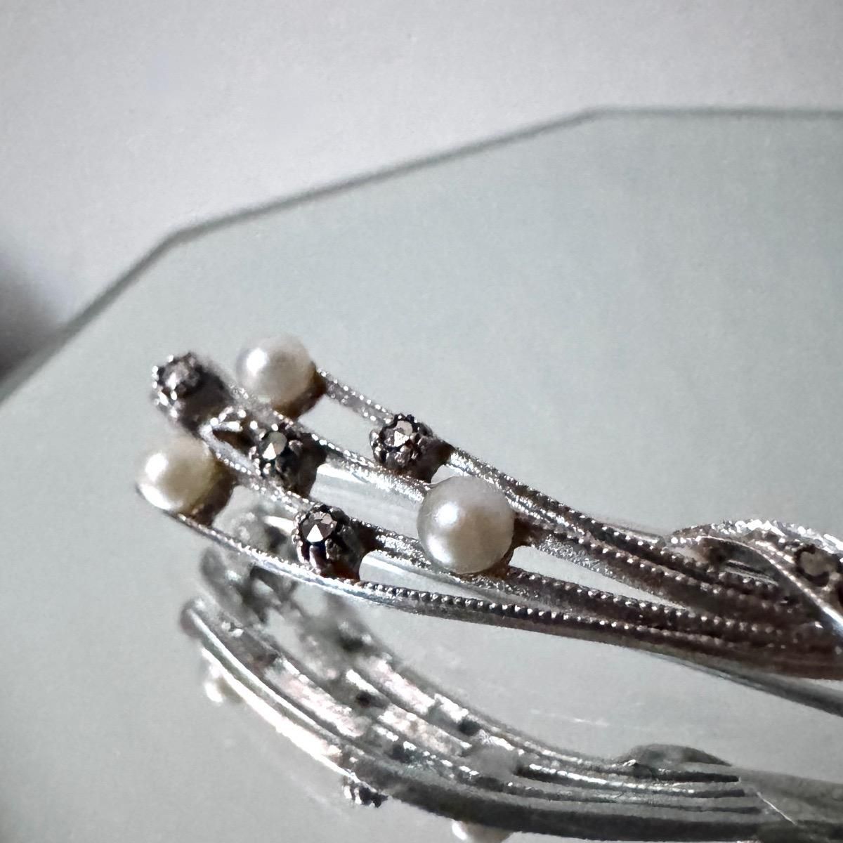1950-60ǯ С ѡ ή֥Silver Pearl Brooch