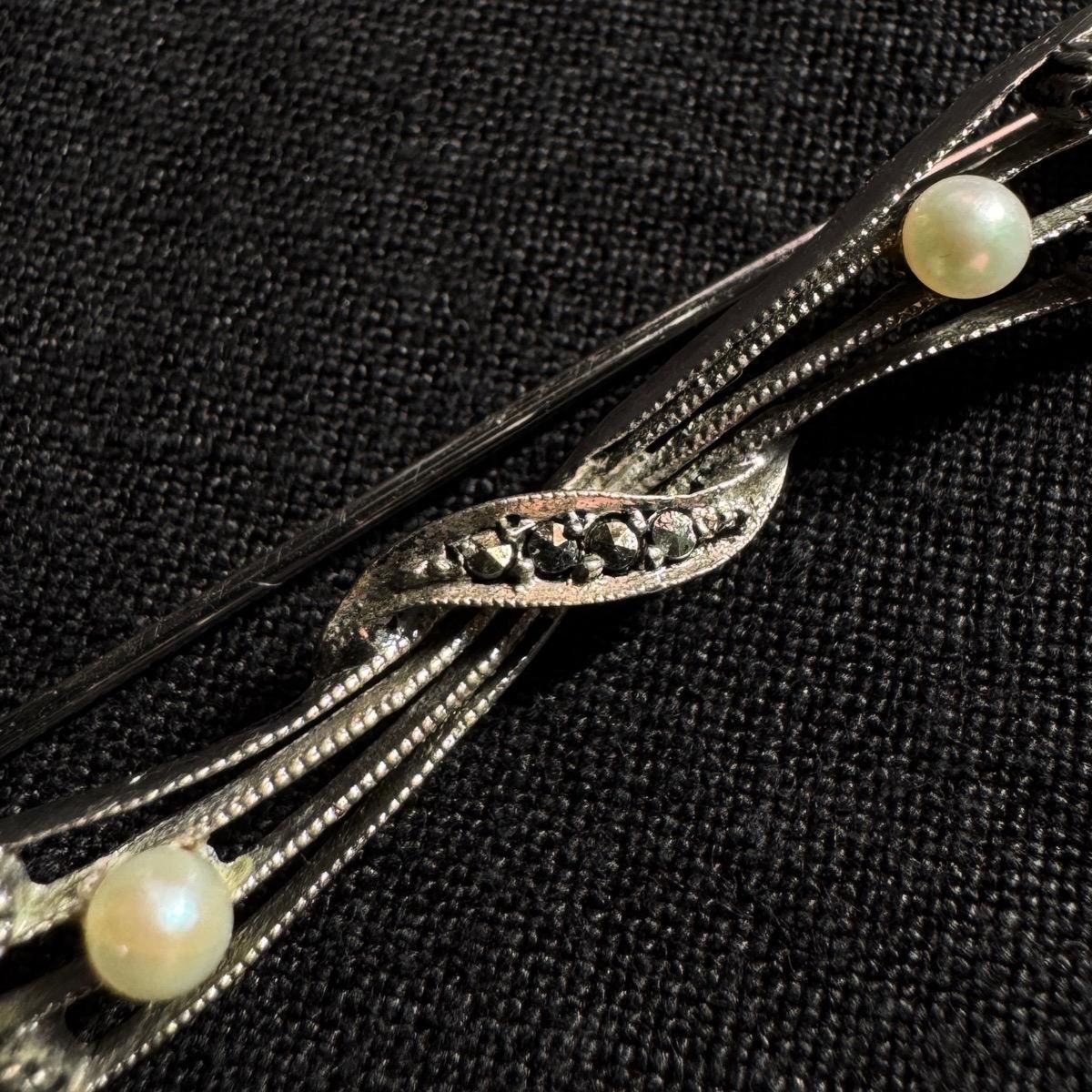 1950-60ǯ С ѡ ή֥Silver Pearl Brooch