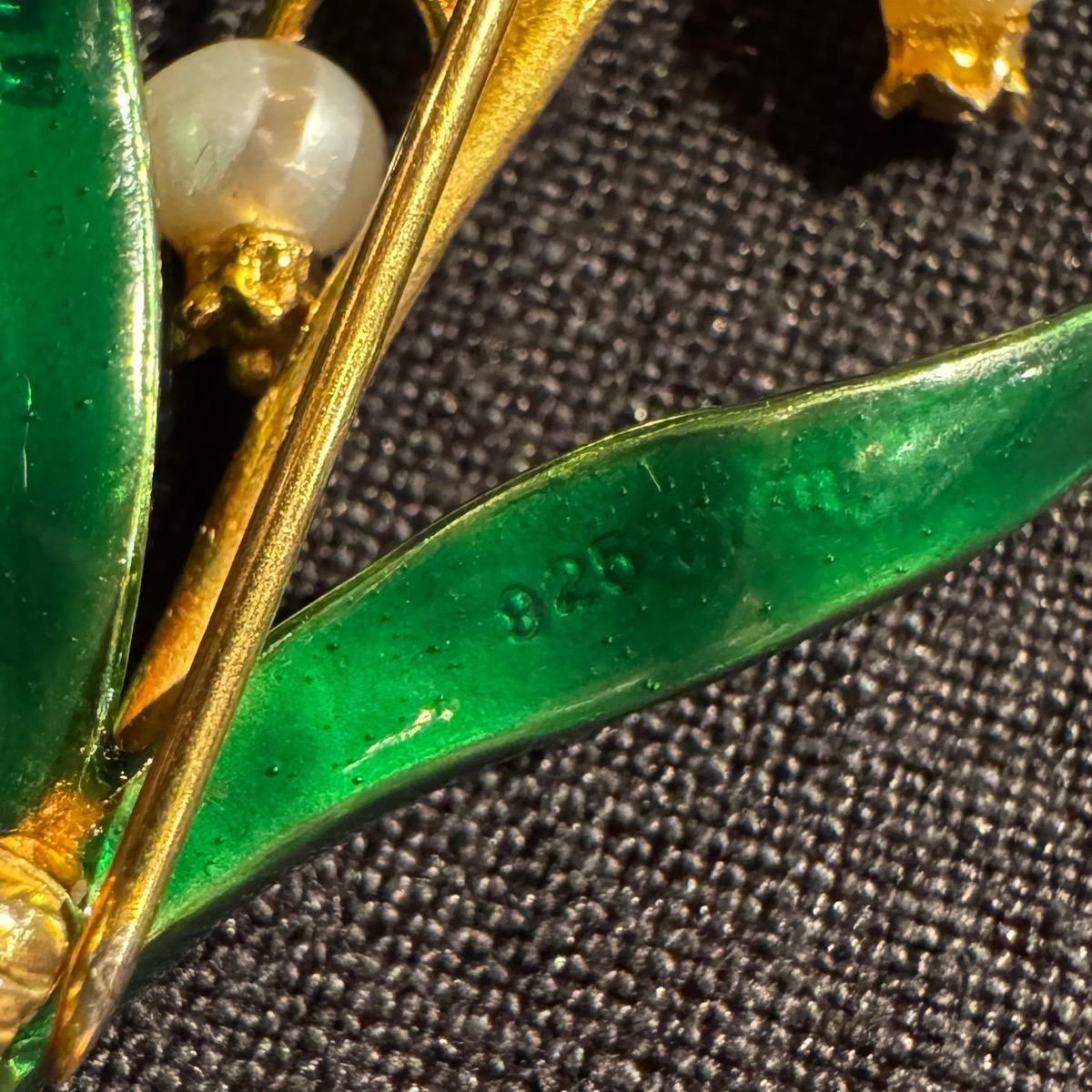 1960ǯ ѡ ʥ ֥Pearl Enamel Brooch