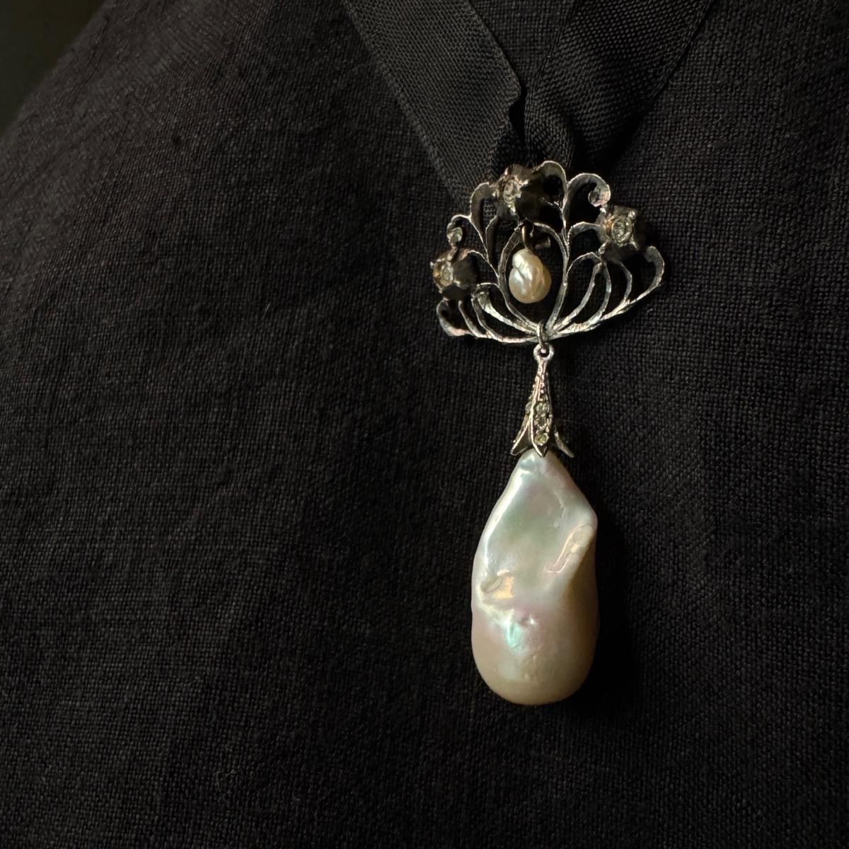ȥꥢ С Хåѡ 󥰥ڥȥȥåסBaroque Pearl Pendant Top