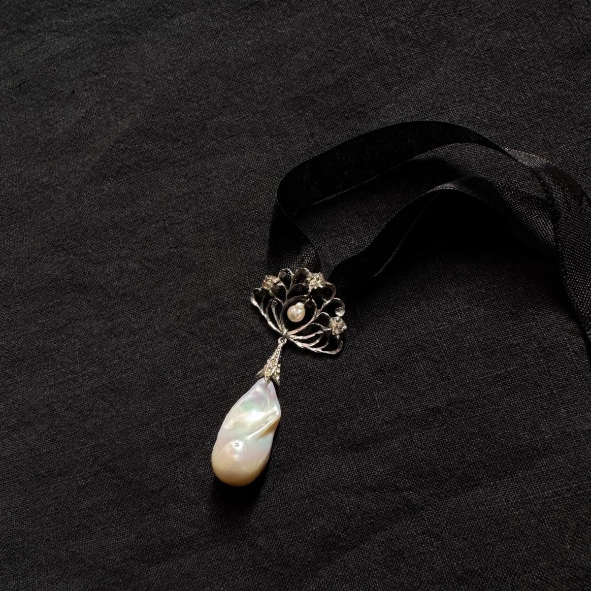 ȥꥢ С Хåѡ 󥰥ڥȥȥåסBaroque Pearl Pendant Top