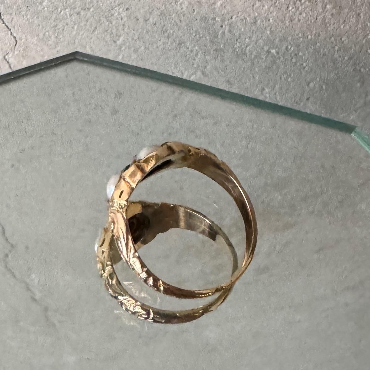 ȥꥢ 15 ѡ  ䷿󥰡15K Pearl Emerald Ring