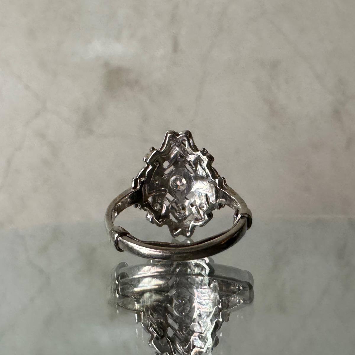 1910ǯ 18 ۥ磻ȥ ȥץ ȥ꡼󥰡Antique 18K Diamond Ring