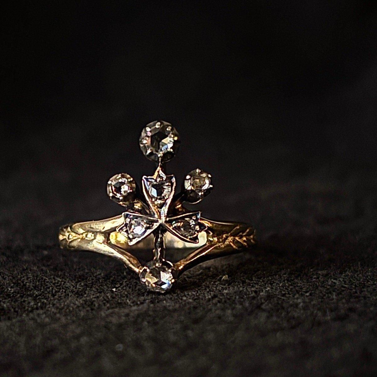 硼 15 åȥ 󥰡Georgean 15K Rose Cut Diamond Ring