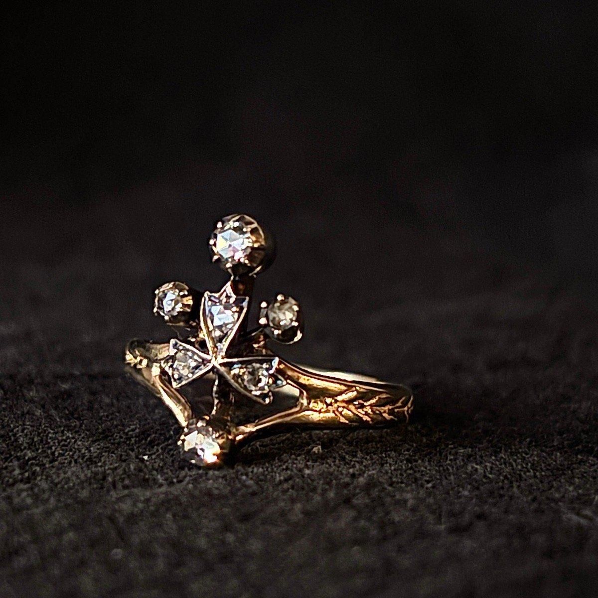 硼 15 åȥ 󥰡Georgean 15K Rose Cut Diamond Ring