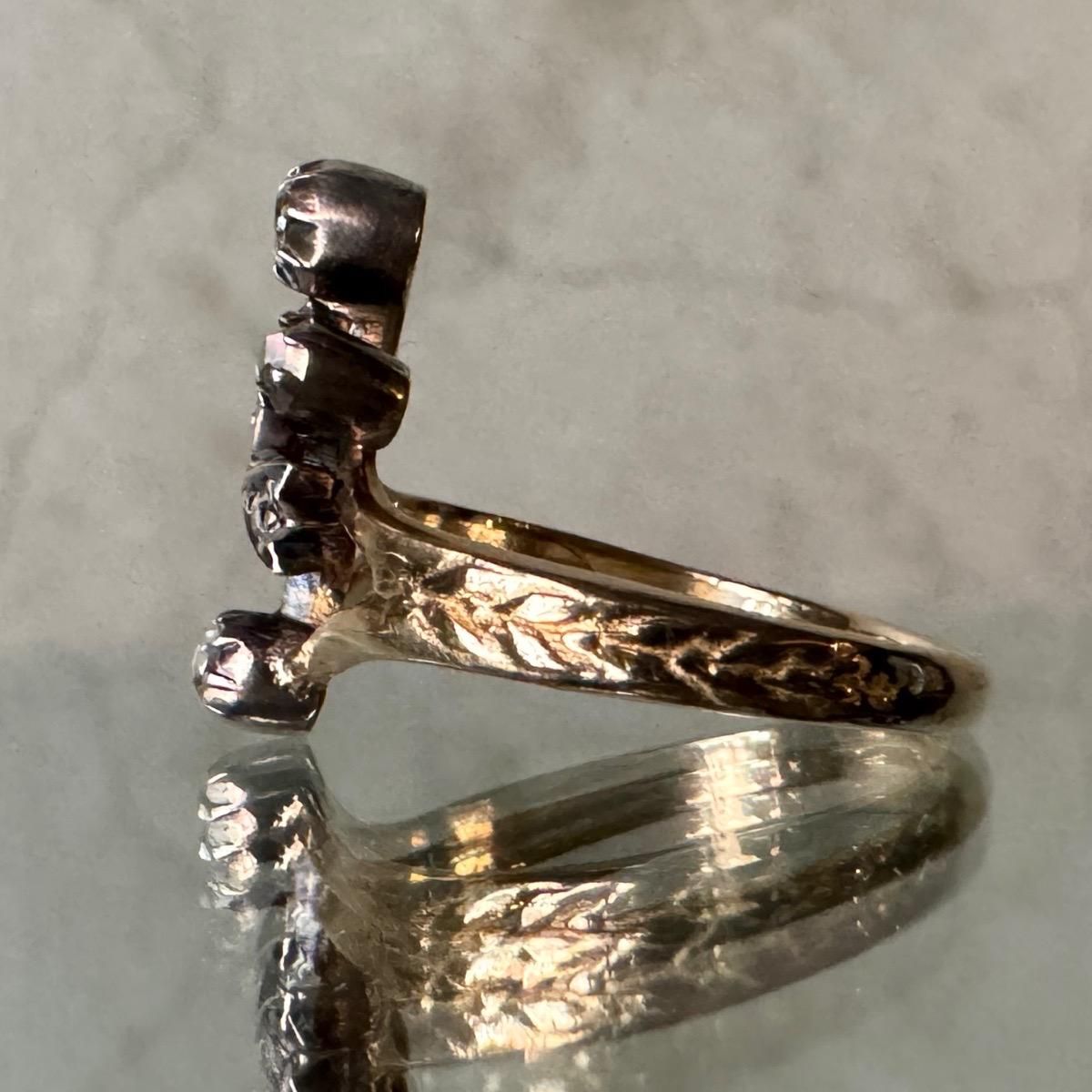 硼 15 åȥ 󥰡Georgean 15K Rose Cut Diamond Ring