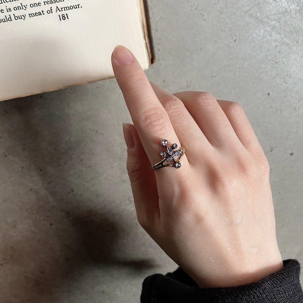 硼 15 åȥ 󥰡Georgean 15K Rose Cut Diamond Ring