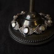 1940-50ǯ С ޥ֥ѡ ޡ ֥쥹åȡSilver MOP Marcasite Bracelet