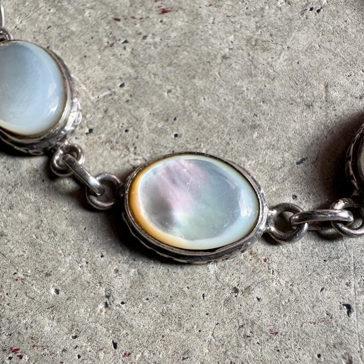 1940-50ǯ С ޥ֥ѡ Х ֥쥹åȡSilver MOP Bracelet