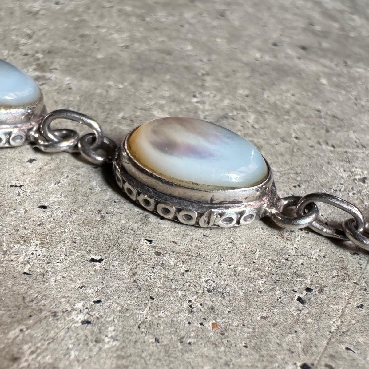 1940-50ǯ С ޥ֥ѡ Х ֥쥹åȡSilver MOP Bracelet