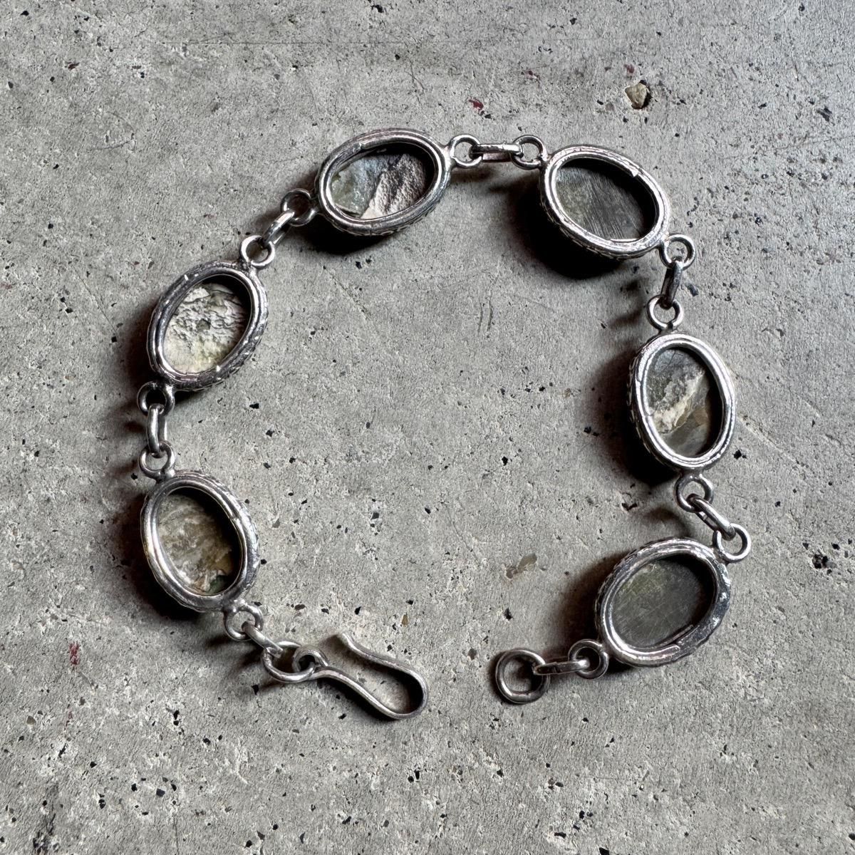 1940-50ǯ С ޥ֥ѡ Х ֥쥹åȡSilver MOP Bracelet