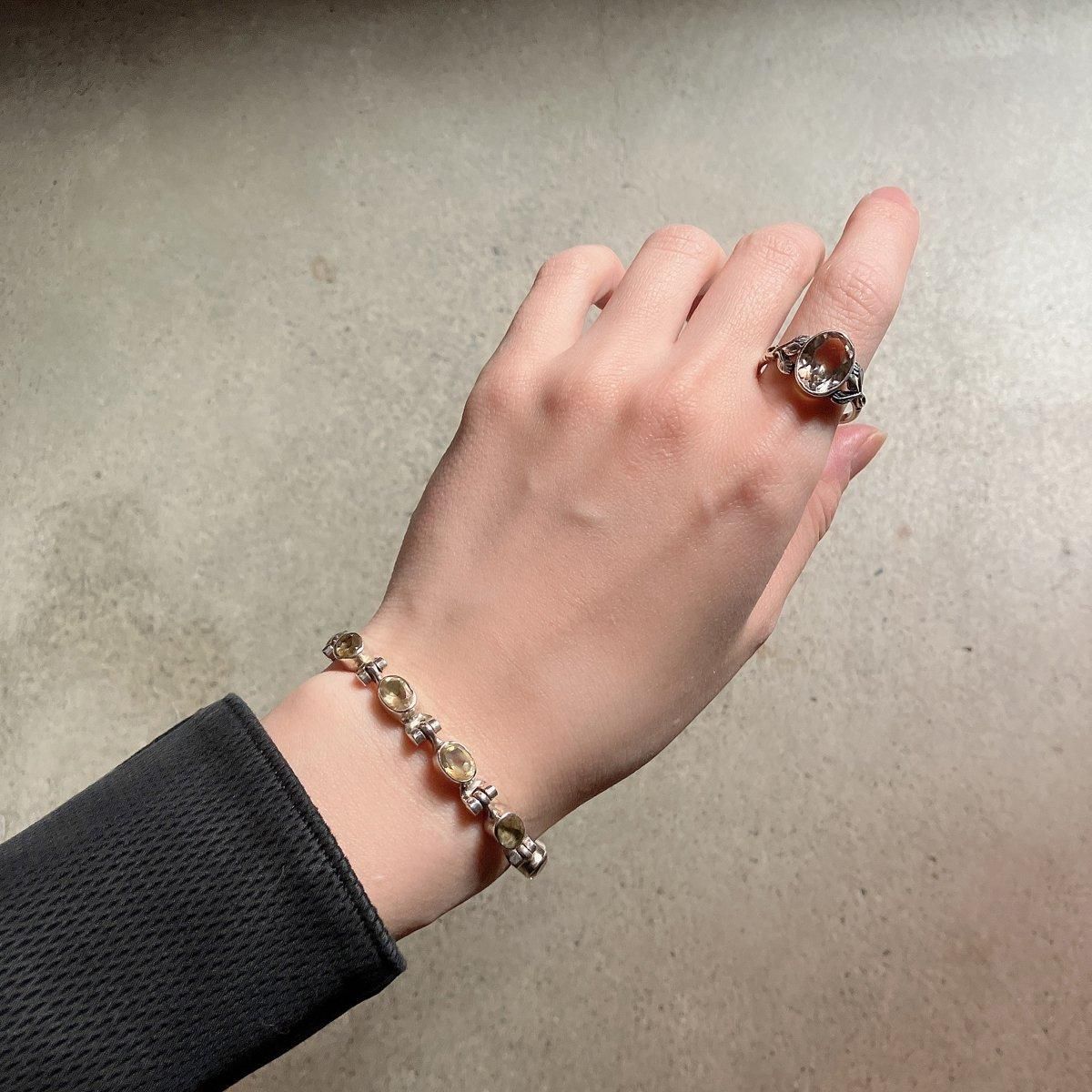 ơ С ȥ ֥쥹åȡSilver Citrine Bracelet
