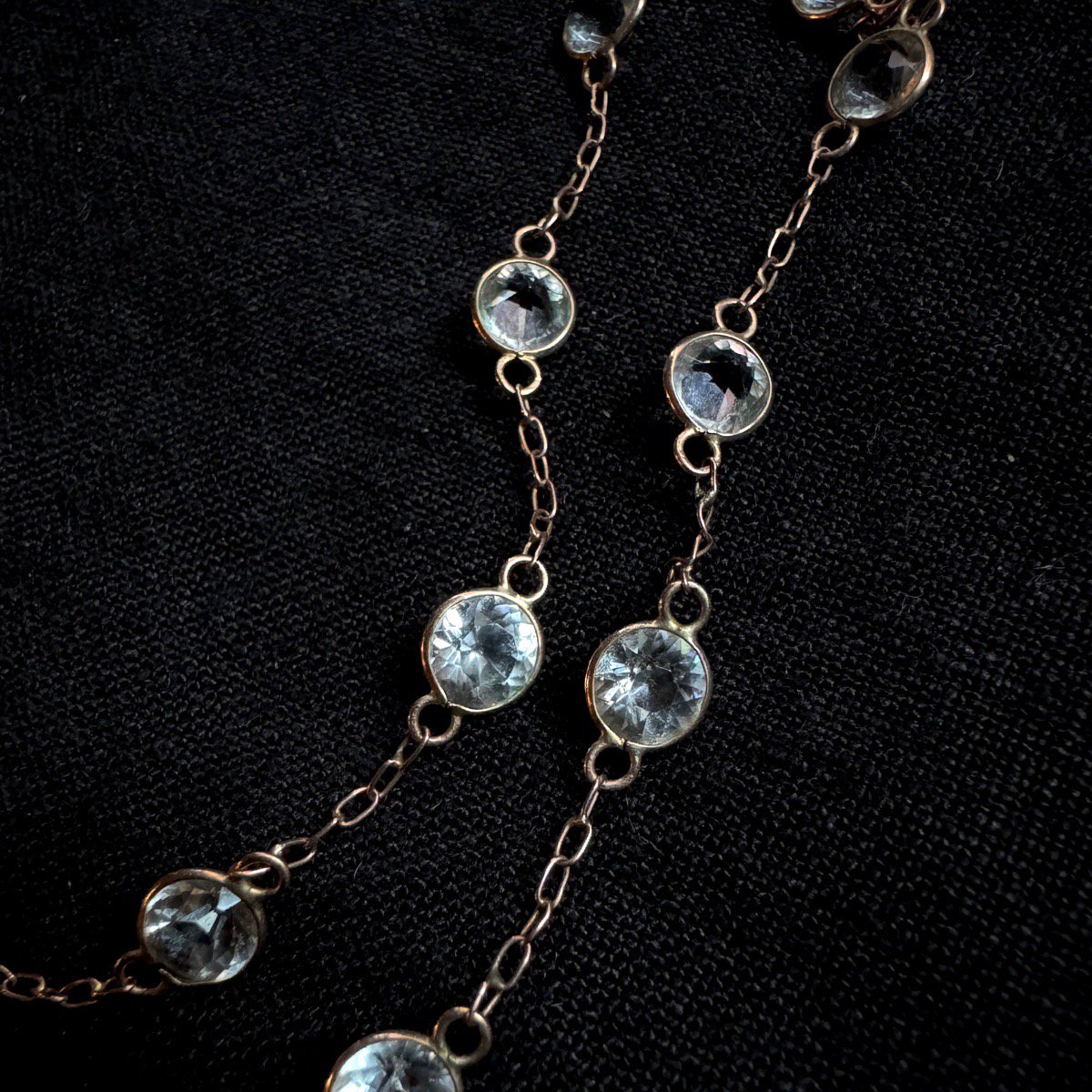 1910-30ǯ 12 饤ȥ֥롼饹 ơͥå쥹12K Glass Necklace