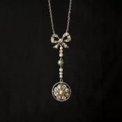 1910ǯ С 饹 ꥨ ܥͥå쥹Silver Glass Necklace