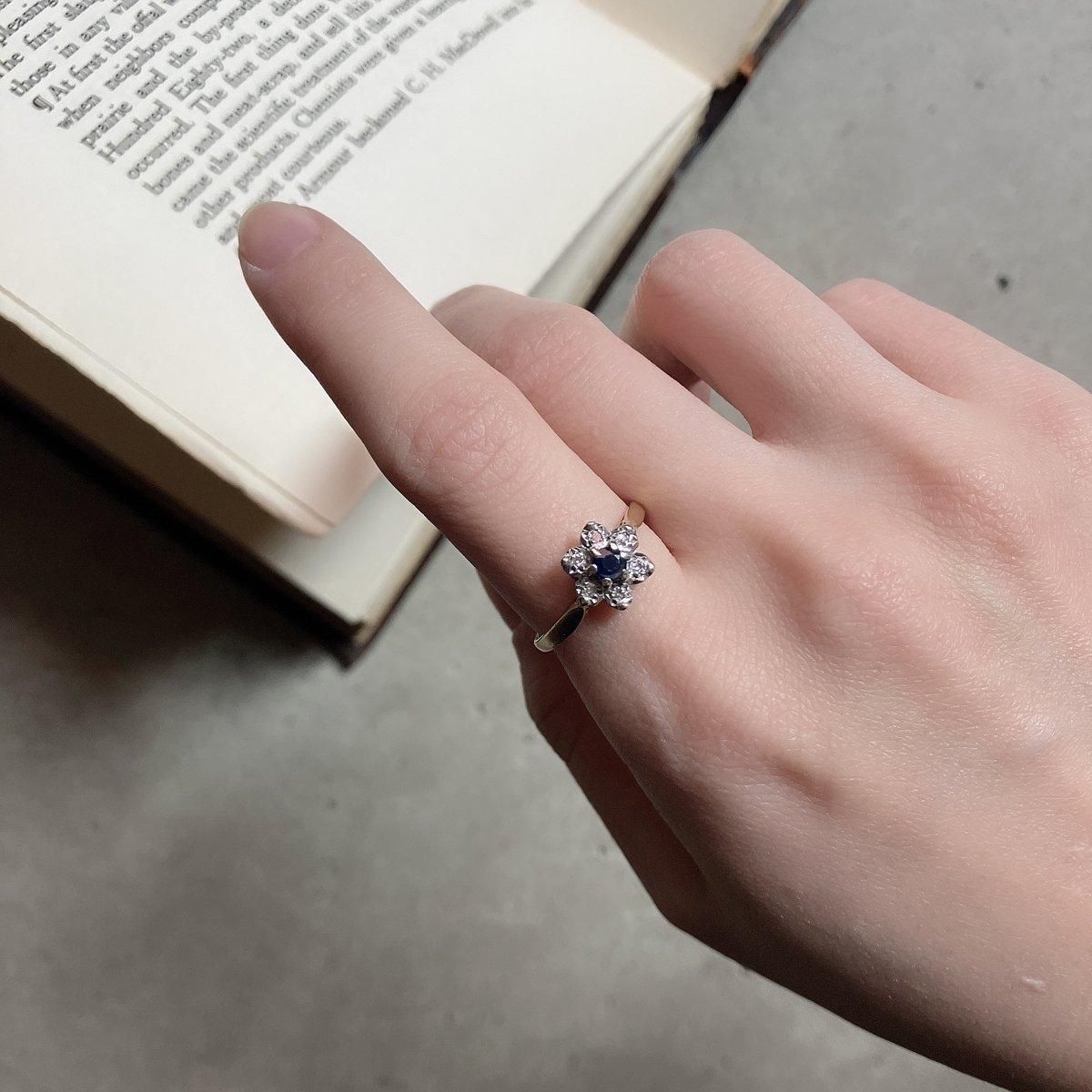 ơ 9  ե 饹󥰡9K Diamond Sapphire Ring