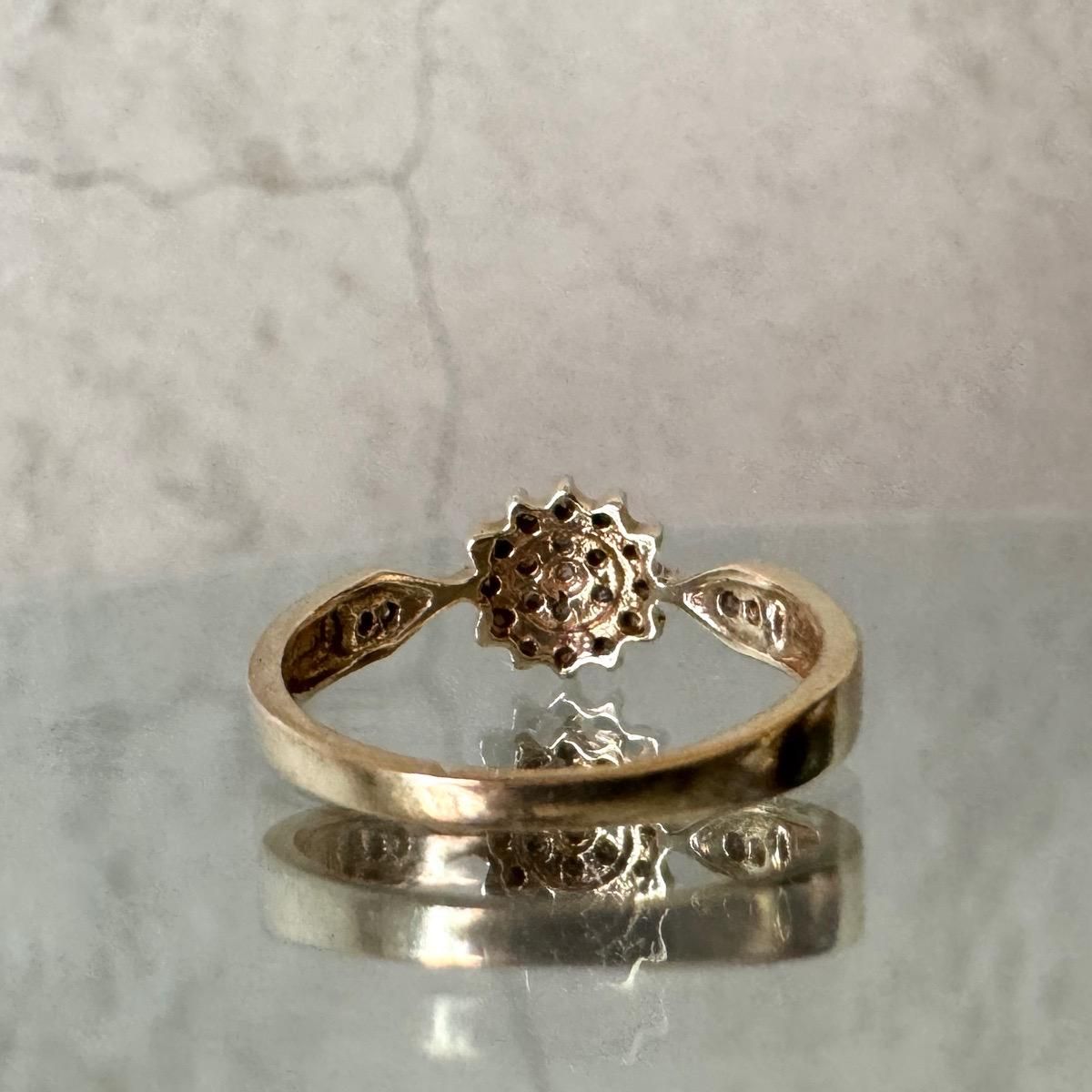 ヴィンテージ 9金 メレダイヤモンド リング（9K Diamond Ring）- JeJe