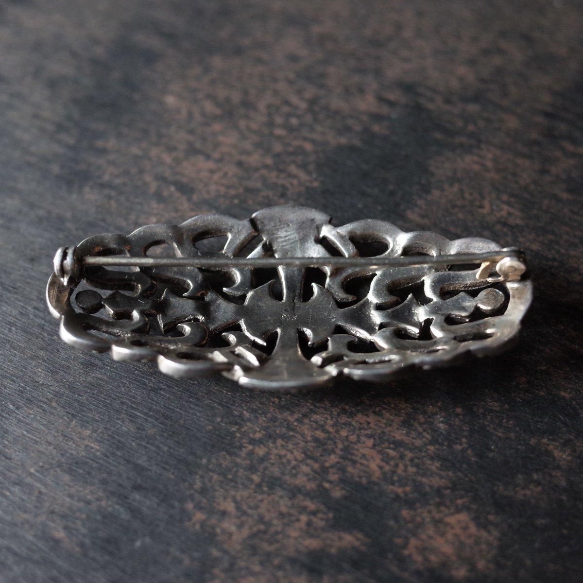 Сޡ ȥ꡼ ֥1920-30's Silver Marcasite Symmetry Brooch