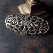 Сޡ ȥ꡼ ֥1920-30's Silver Marcasite Symmetry Brooch