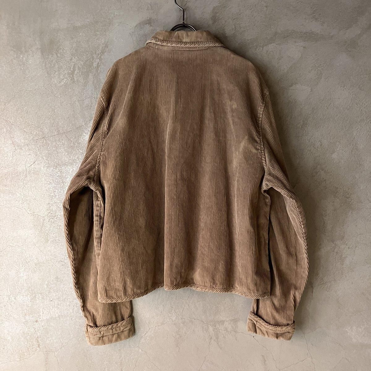 ヴィンテージ コーデュロイ ジャケット 植物柄 刺繍入り