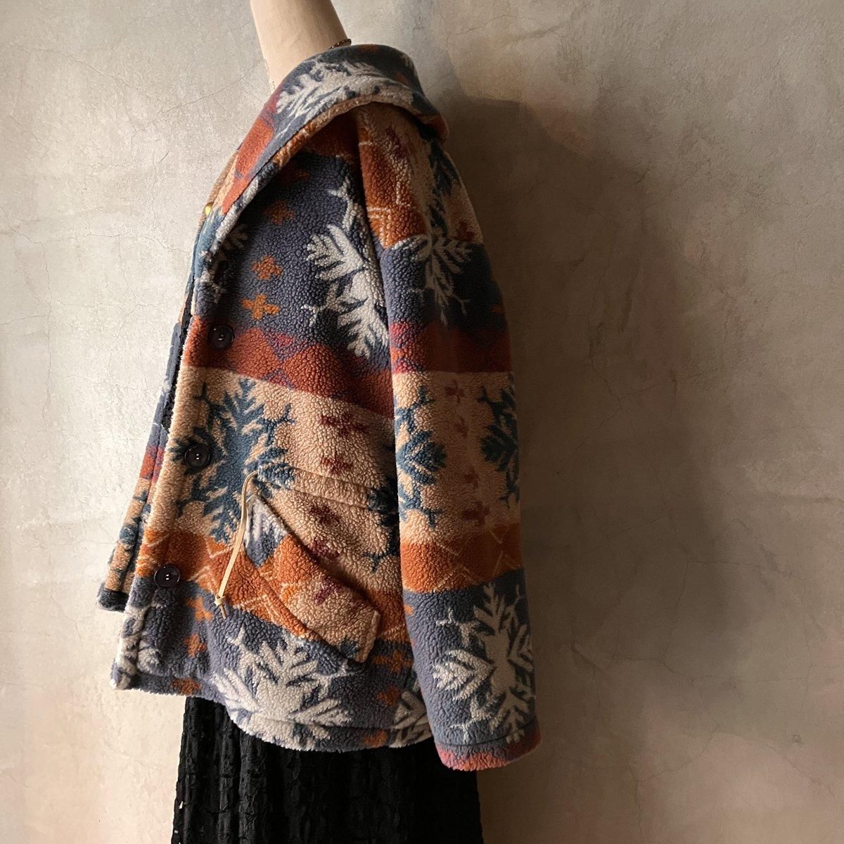 ե ơ Υǥå ܥ 㥱åȡFrench Vintage Nordic Pattern Boa Jacket