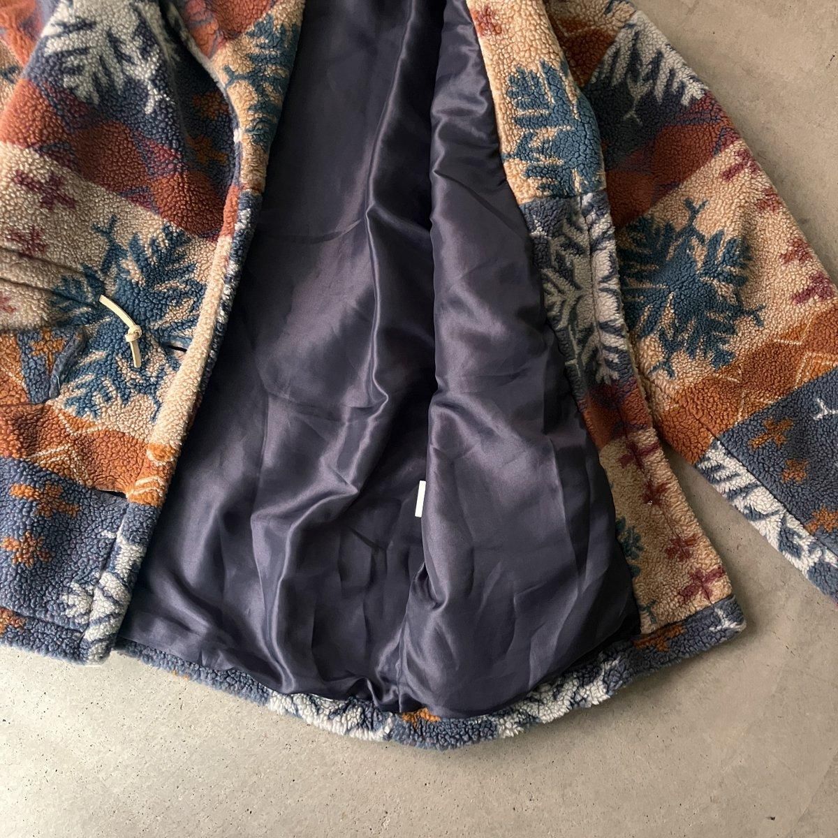ե ơ Υǥå ܥ 㥱åȡFrench Vintage Nordic Pattern Boa Jacket