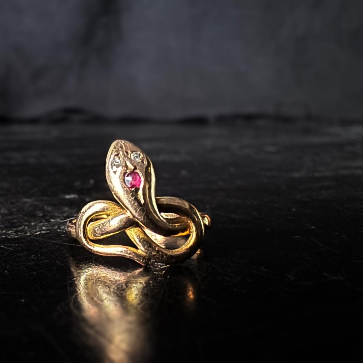 ȥꥢ 14  ӡ ͡󥰡Victorian Snake Ring