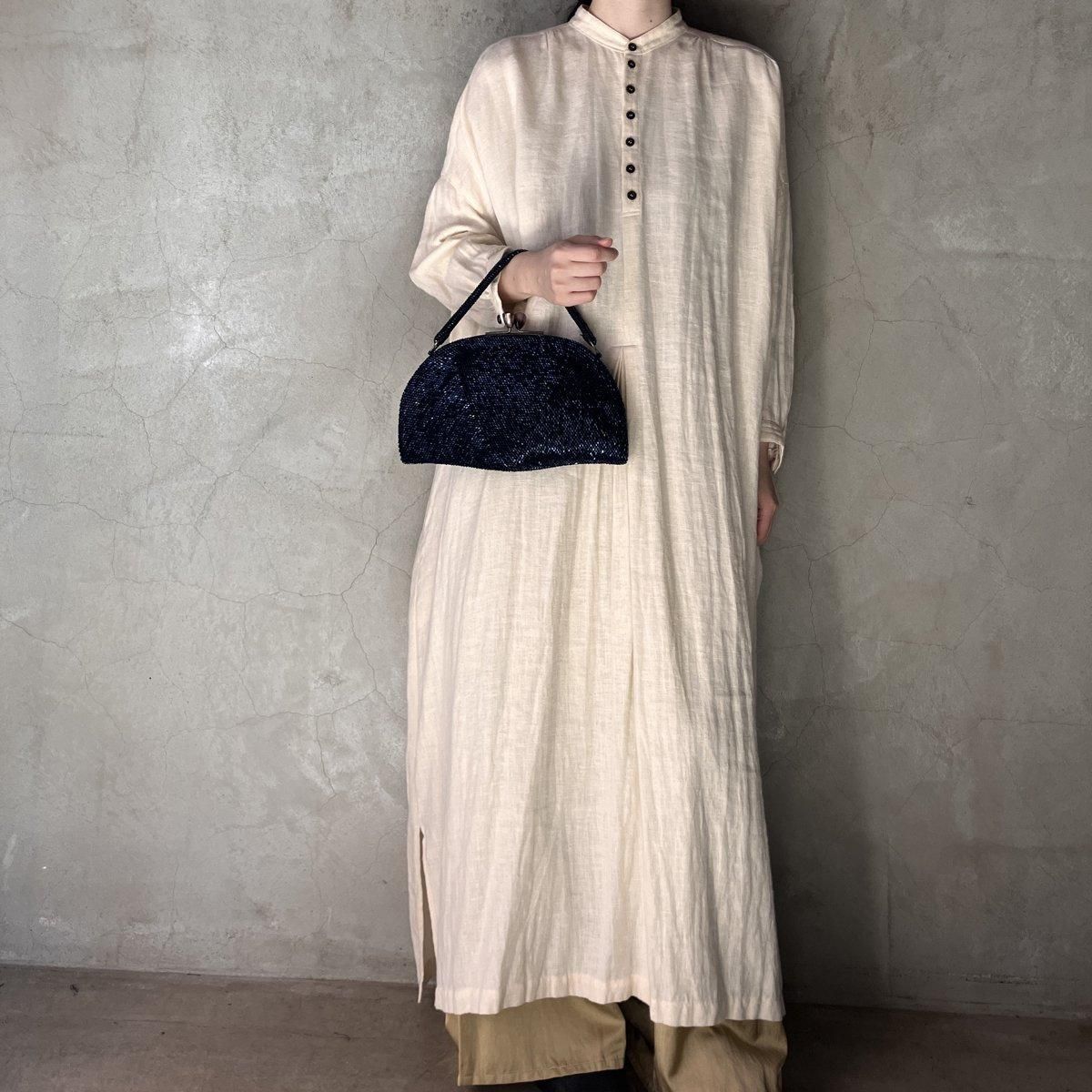 ヴィンテージ ビーズ 半月型 クロッシェバッグ（Vintage Beaded