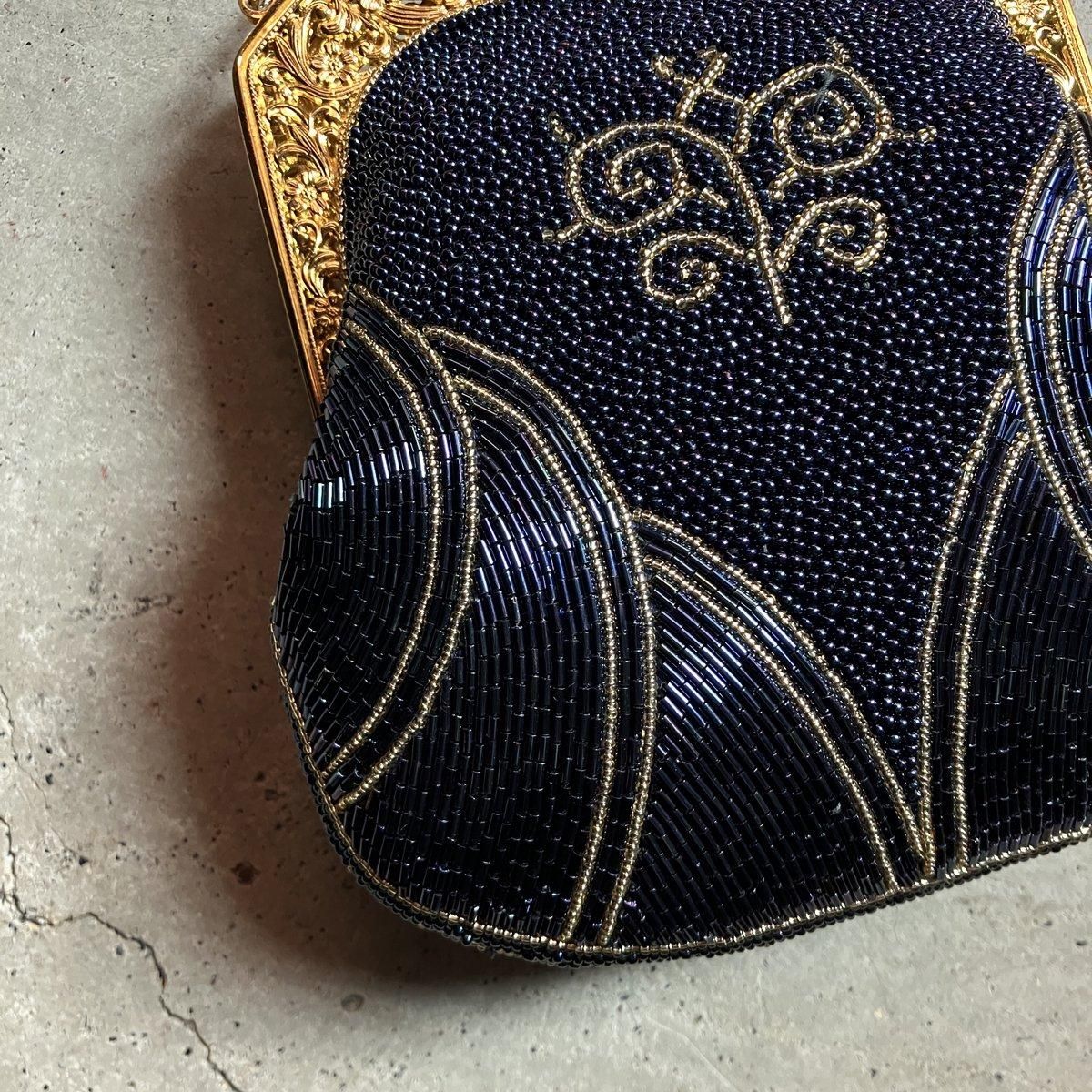 ơ ӡХå Vintage Beaded Bag Swirl Pattern