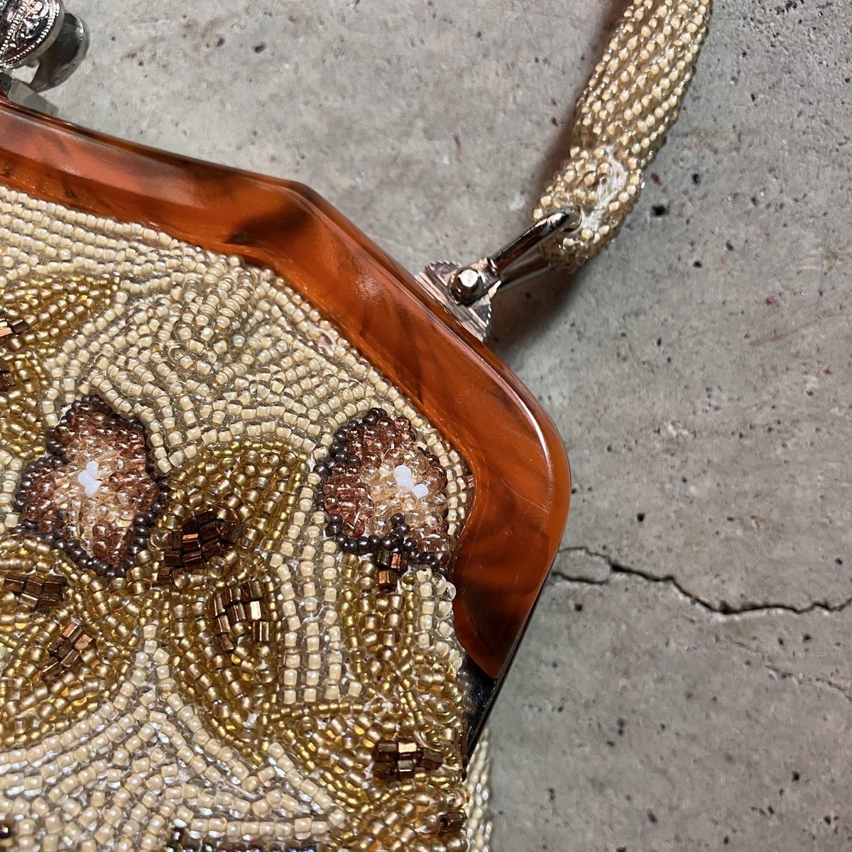 ơ ӡХå  Vintage Beaded Bag Floral Pattern˥֥饦  ١