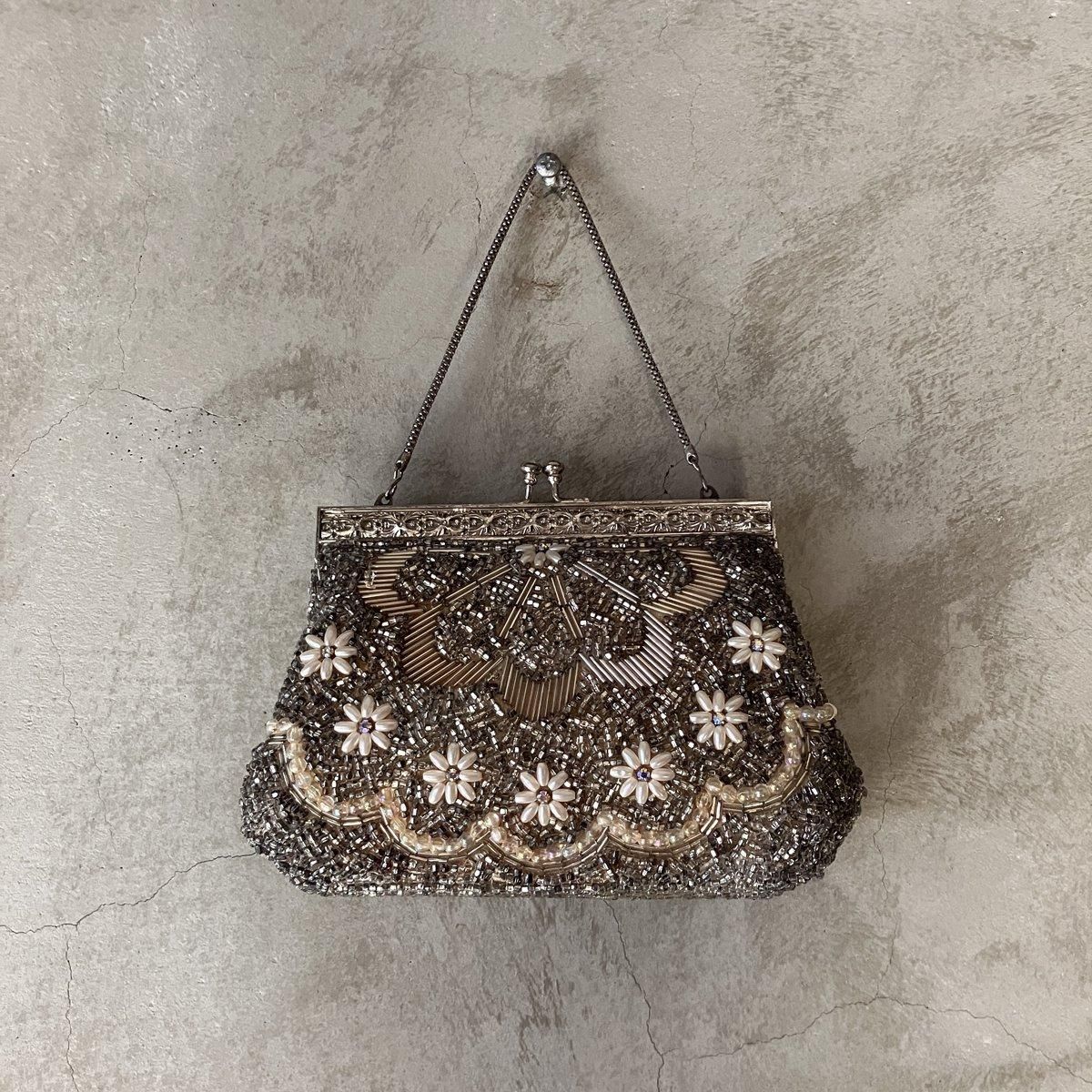 ơ ӡХå åץ졼ǥVintage Beaded Bag Lace Design