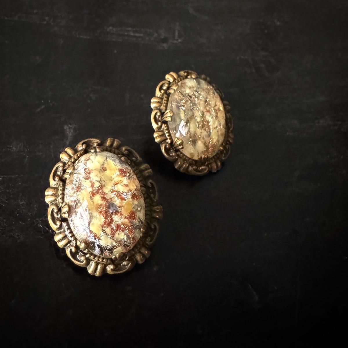 1960ǯ  ɥե륬饹 Х륤󥰡Glass Earrings