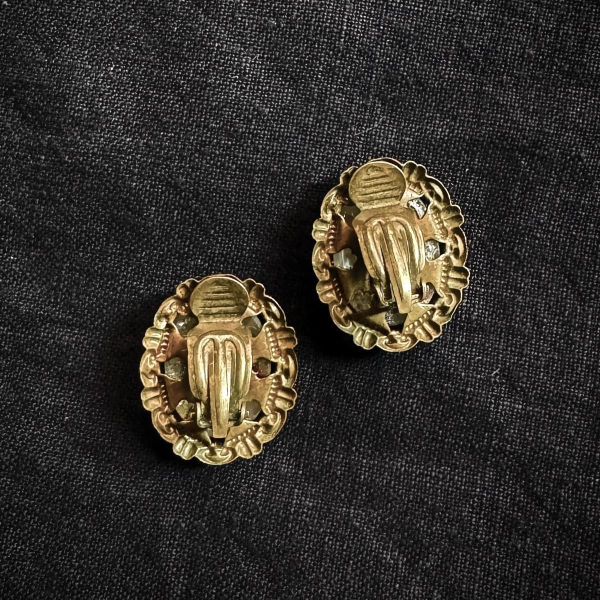 1960ǯ  ɥե륬饹 Х륤󥰡Glass Earrings