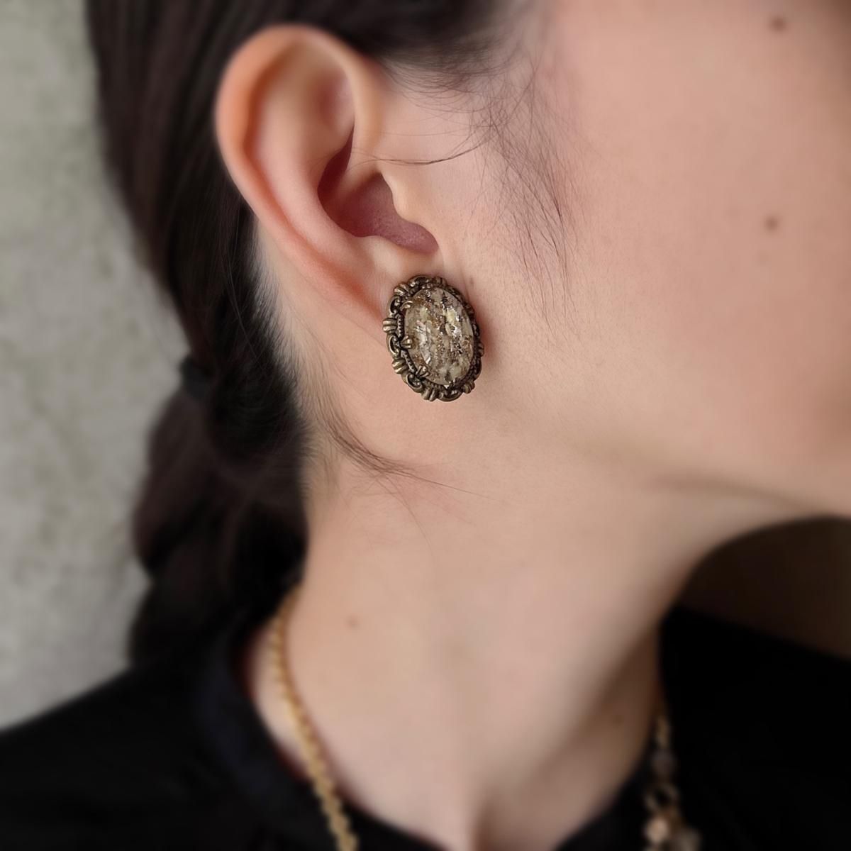 1960ǯ  ɥե륬饹 Х륤󥰡Glass Earrings