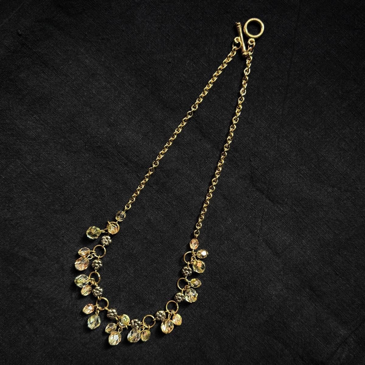 1950ǯ 饹 ե󥸥եͥå쥹Glass Flower Necklace