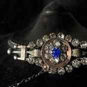 1900-10ǯ С ĥ 饹 С֥Silver GP. Glass Brooch