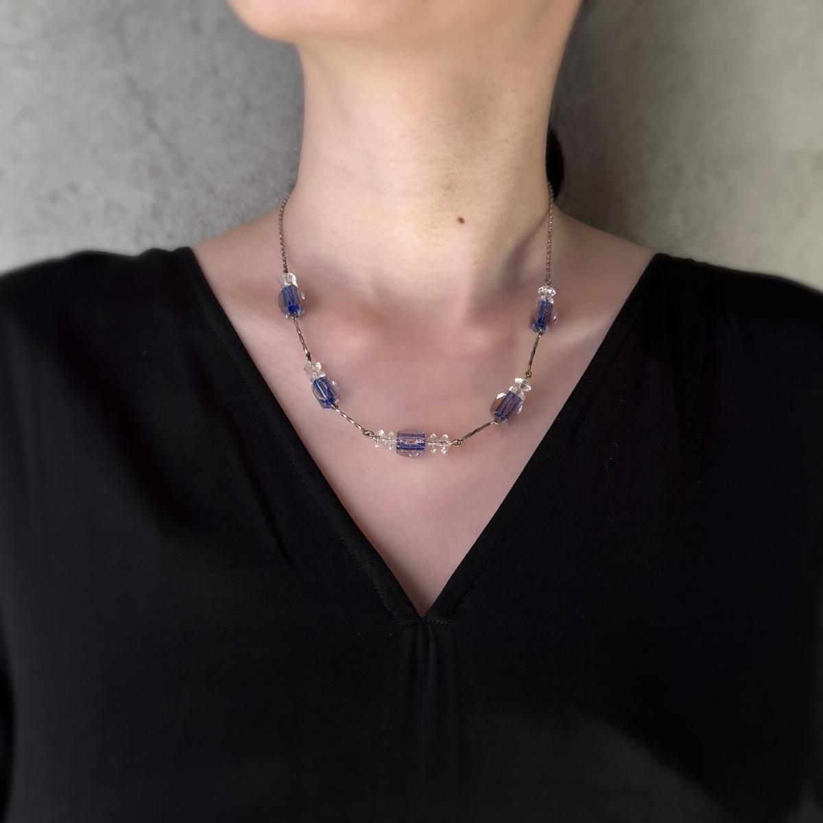 1930ǯ 饹 å ͥå쥹Glass Glitter Necklace