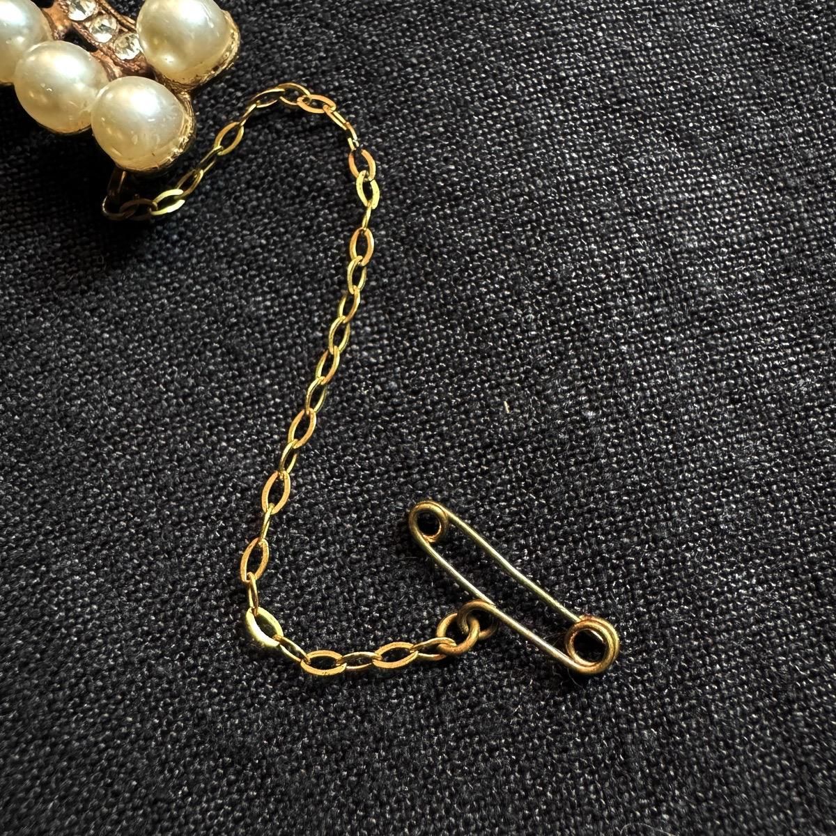 1930ǯ 饹ѡ Ⱦ߷֥Glass Pearl Brooch