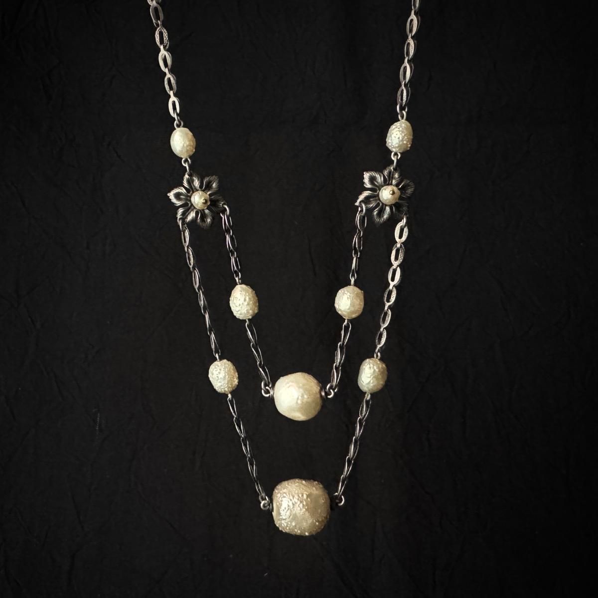 1930-40ǯ 륤졼 饹ѡͥå쥹Louis Rousselet Glass Pearl Necklace