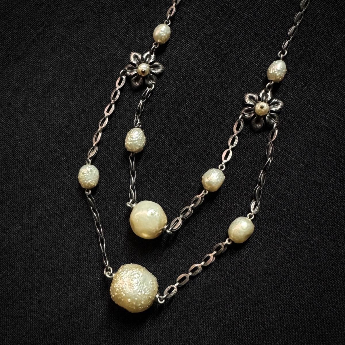 1930-40ǯ 륤졼 饹ѡͥå쥹Louis Rousselet Glass Pearl Necklace