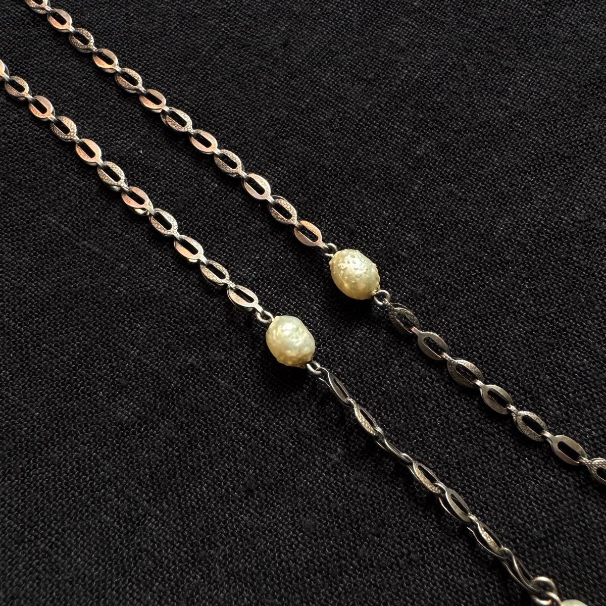 1930-40ǯ 륤졼 饹ѡͥå쥹Louis Rousselet Glass Pearl Necklace