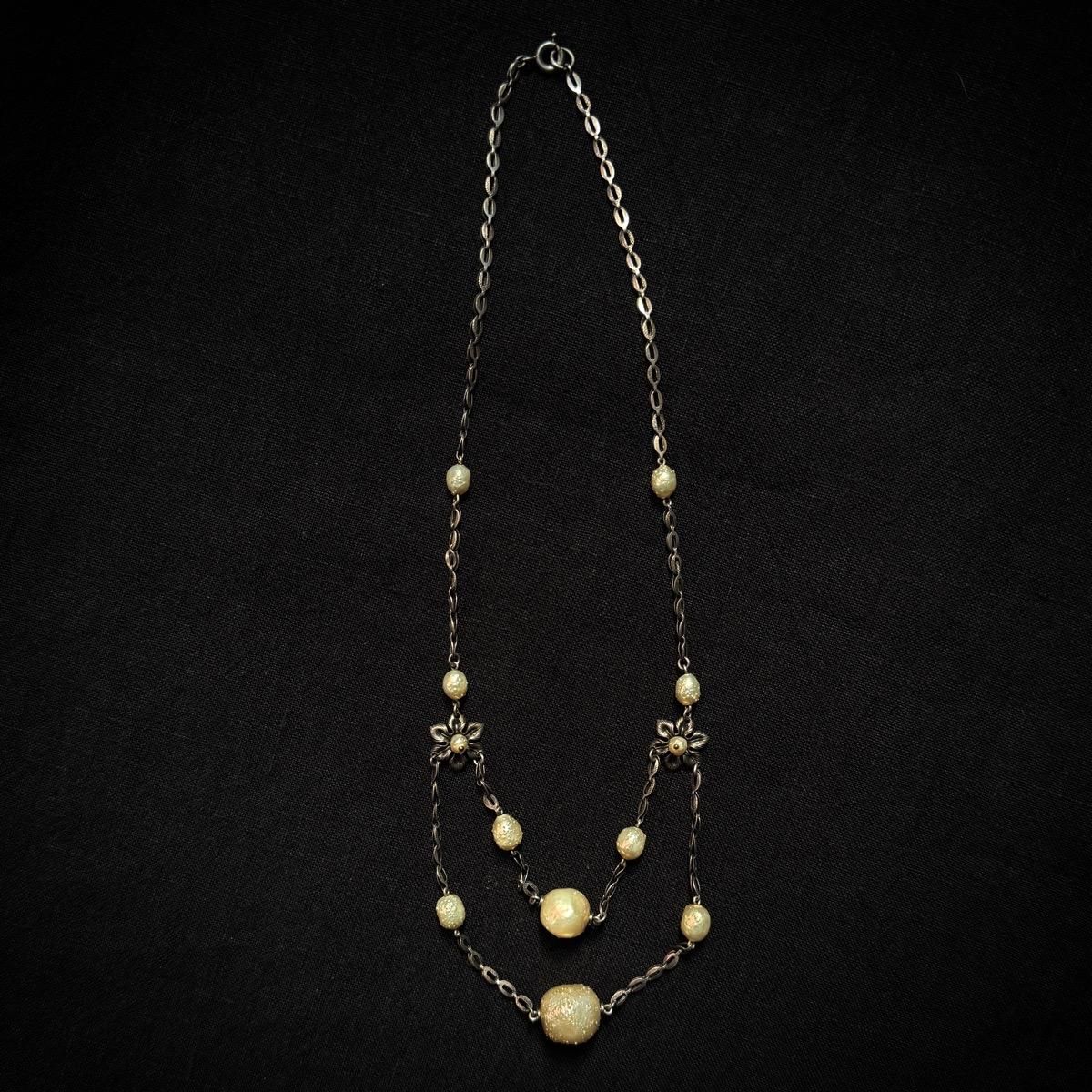 1930-40ǯ 륤졼 饹ѡͥå쥹Louis Rousselet Glass Pearl Necklace