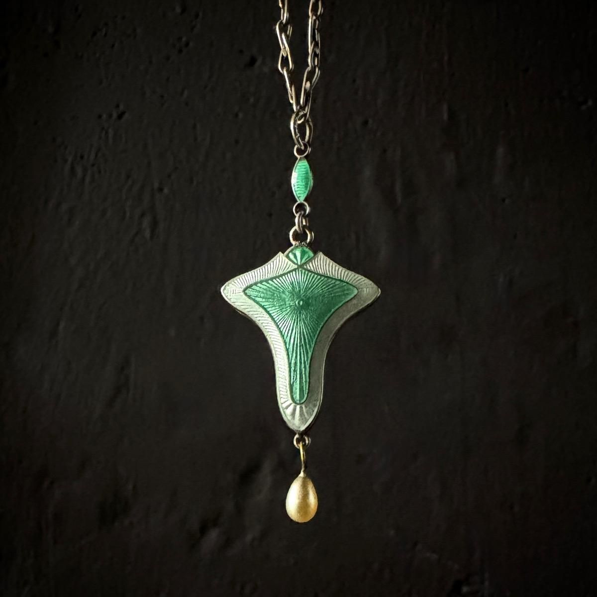 1912ǯ С å奨ʥ ꡼ ͥå쥹Guilloche Enamel Necklace