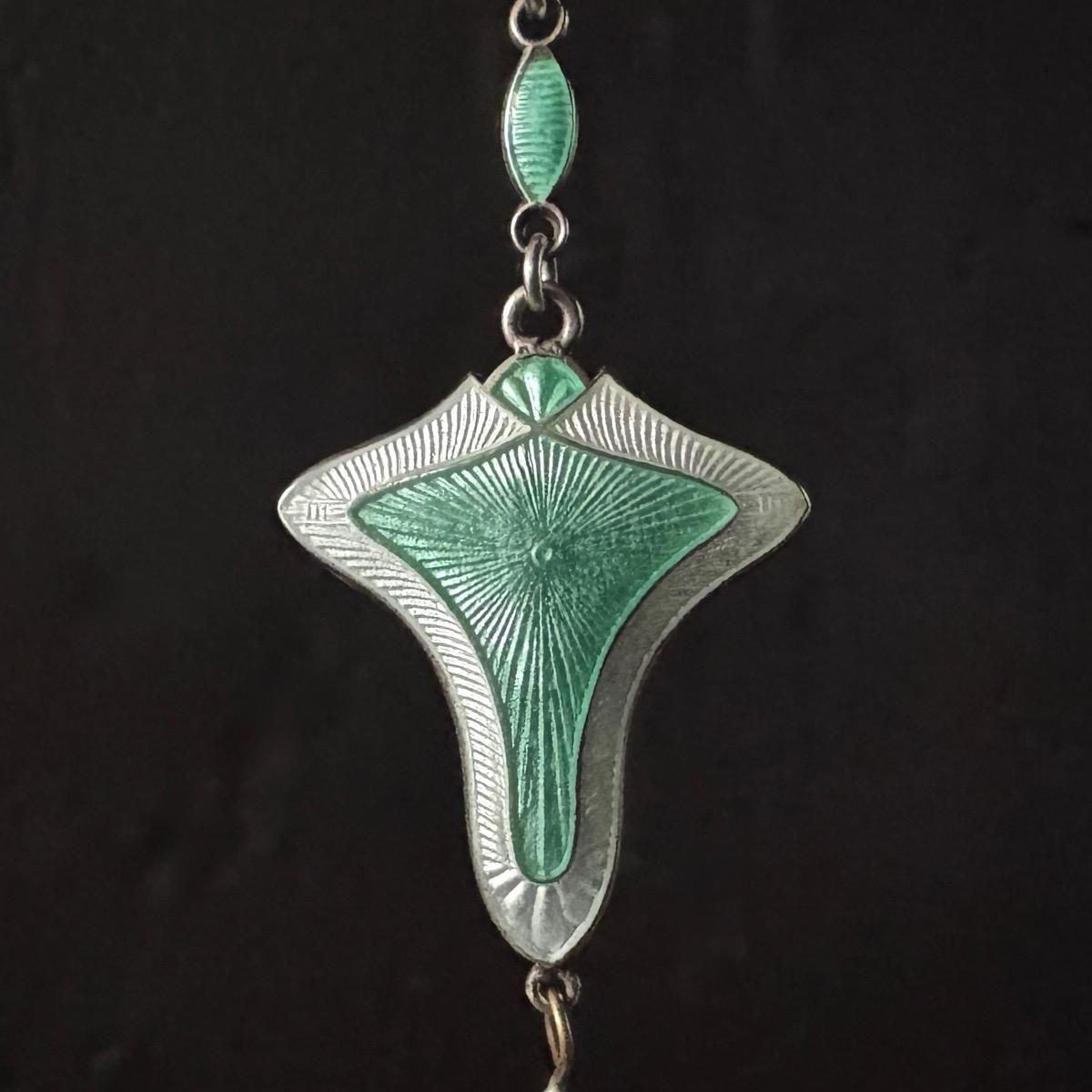1912ǯ С å奨ʥ ꡼ ͥå쥹Guilloche Enamel Necklace