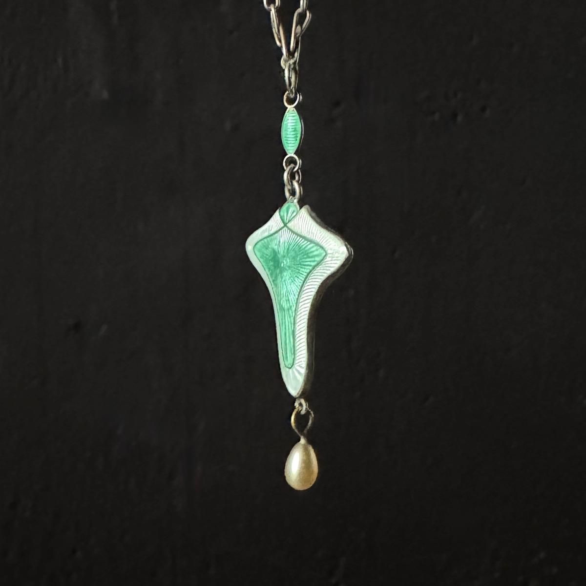 1912ǯ С å奨ʥ ꡼ ͥå쥹Guilloche Enamel Necklace