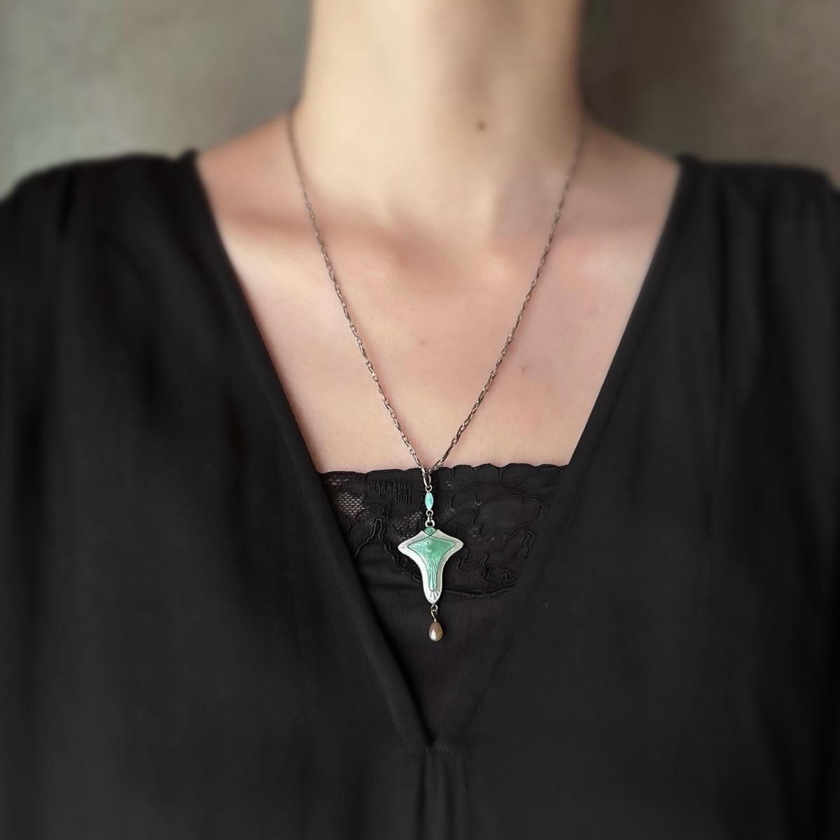 1912ǯ С å奨ʥ ꡼ ͥå쥹Guilloche Enamel Necklace